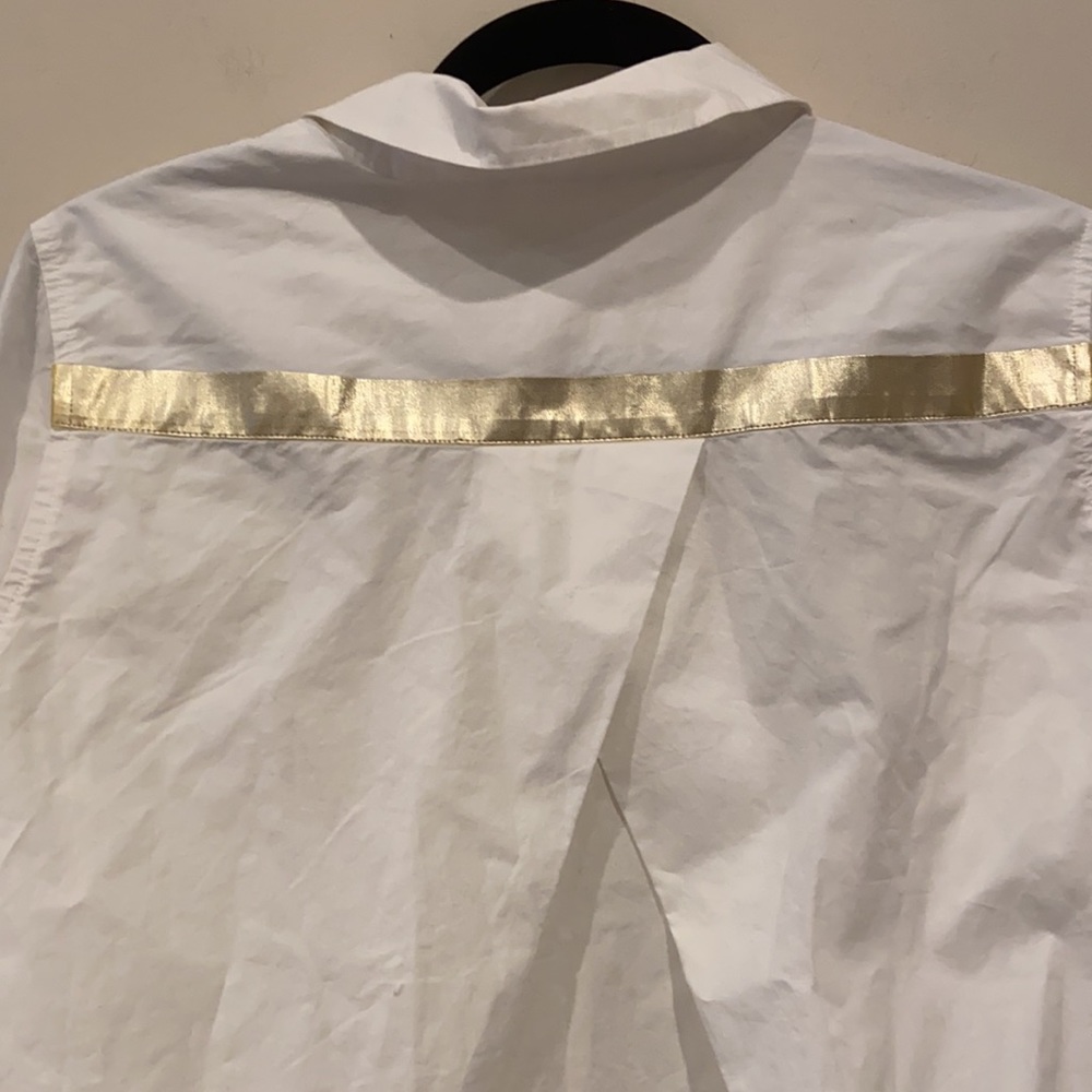 Oversized Button-Down With Gold Stripes - image 5